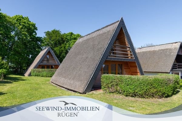 Finnhütte in einmaliger Lage - exklusives Ferienhaus mit Wasserblick auf der Insel Rügen