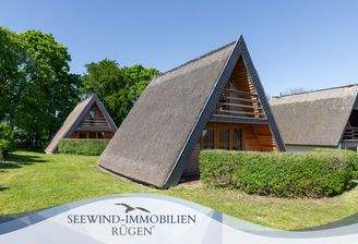 Finnhütte in einmaliger Lage - exklusives Ferienhaus mit Wasserblick auf der Insel Rügen