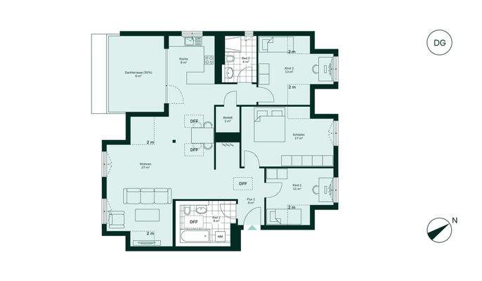 Grundriss der Eigentumswohnung