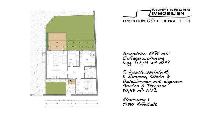 Grundriss EG Alexisweg 1 in Arnstadt