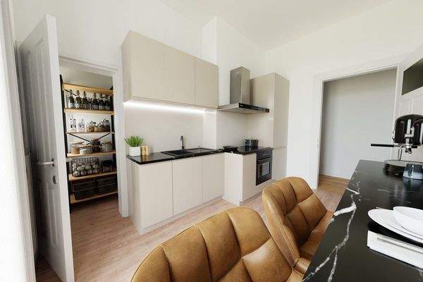 Küche - mit Möblierungsvorschlag