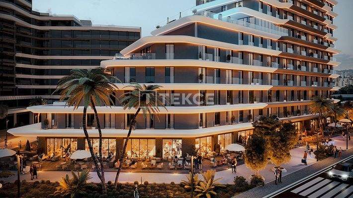 Apartments in a Secured Project with Pool in İzmir Konak