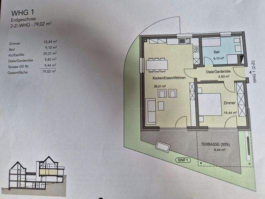 Grundriss Wohnung aus Exposé
