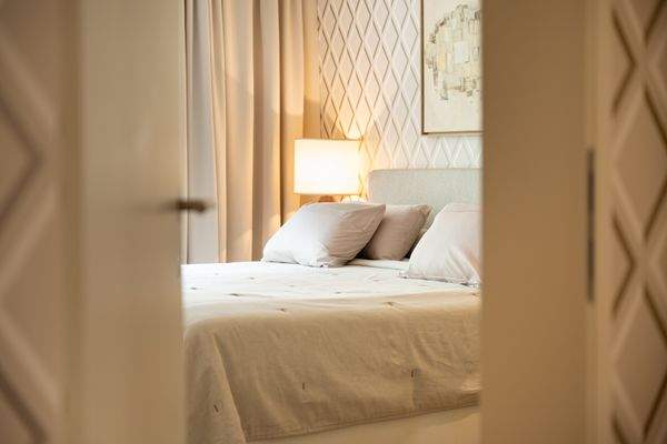 Blick ins Schlafzimmer