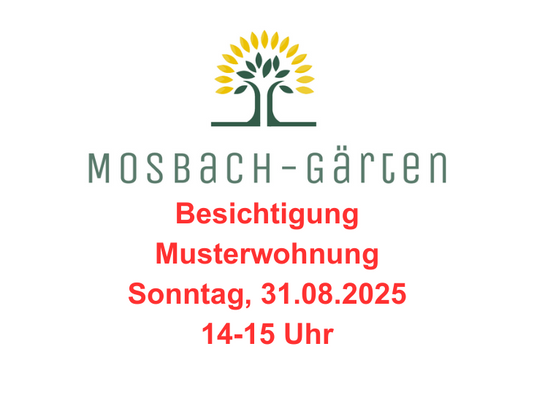 Besichtigung Musterwohnung Donnerstag, 28.08.2025 