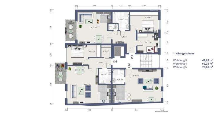 Grundriss / Skizze 1. Obergeschoss