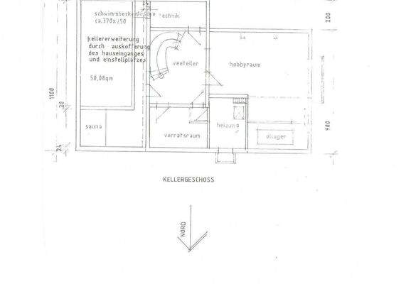 Kellergeschoss Grundriss