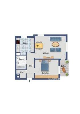 2-Zim. Wohnung Nord-Ost