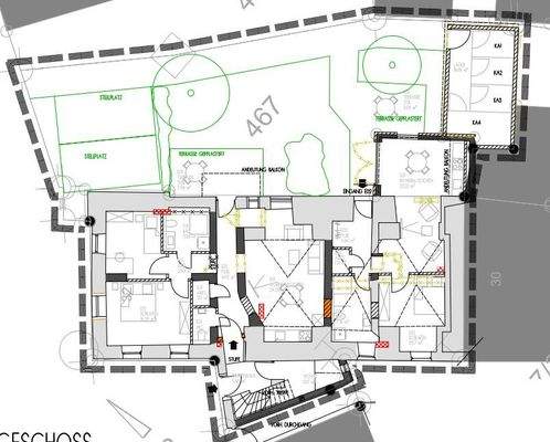 Grundriss Whg. 1 und 2 (Erdgeschoss)