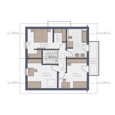 Grundriss Obergeschoss