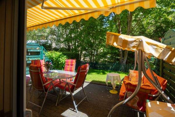 Blick auf die Terrasse