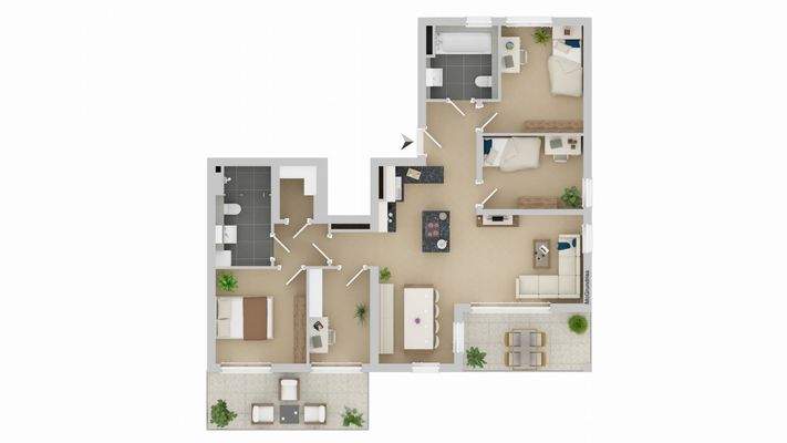 WHG 10-11 5-Zimmer mit Abtrennung Hauptschlafzimmer und Bad