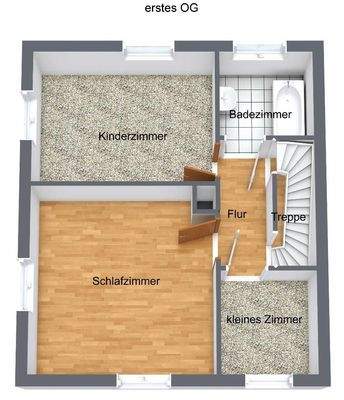 Obergeschoss-Illustration