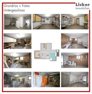 Grundriss + Fotos - Untergeschoss