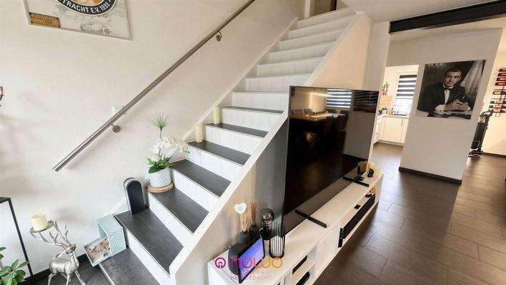 Treppenaufgang ins Dachgeschoss