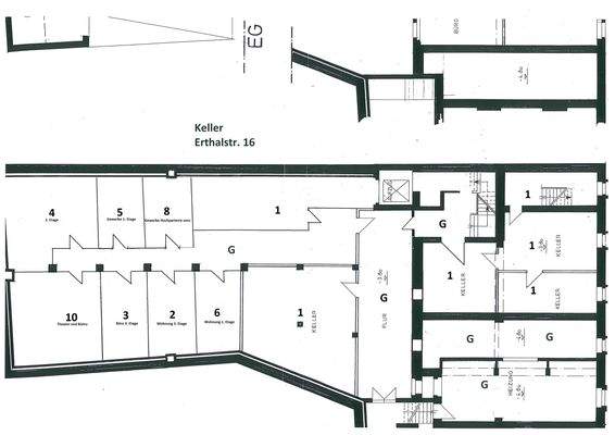 Geschossplan Kellereinteilung