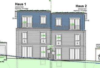 Süd-Ansicht Haus 1+2