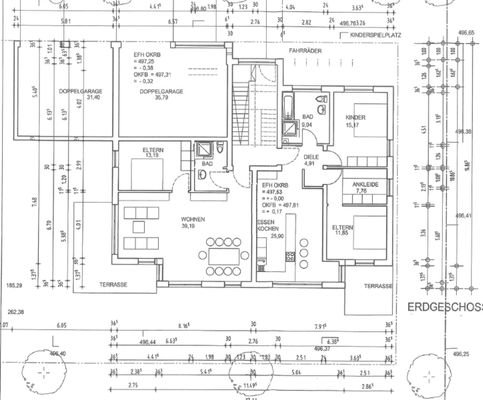 Grundriss Erdgeschoss Whg 1+ 2