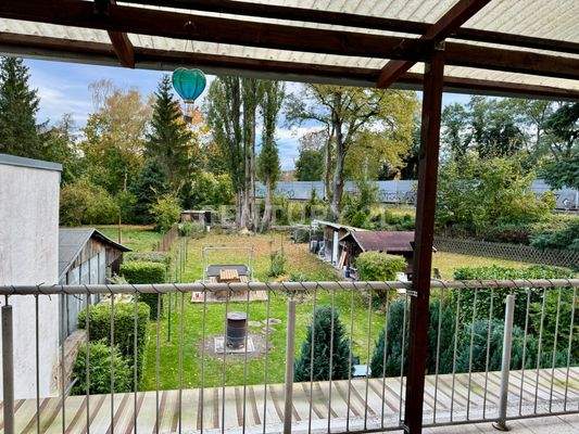Blick vom Balkon Schlafbereich