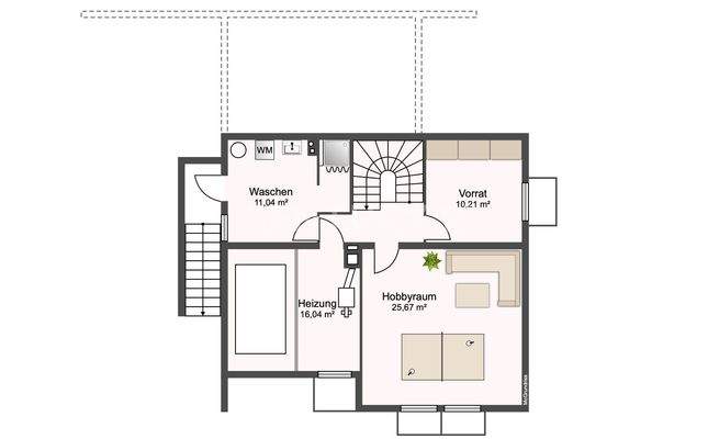 Grundriss vom Untergeschoss