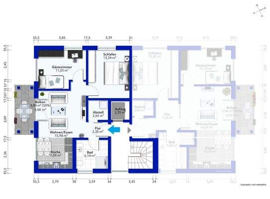 Obergeschoss WE links
