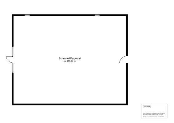 Grundriss Scheune/Pferdestall