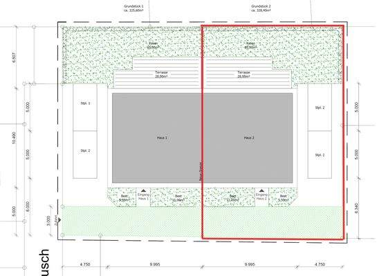 Freiflächenplan DHH rechts