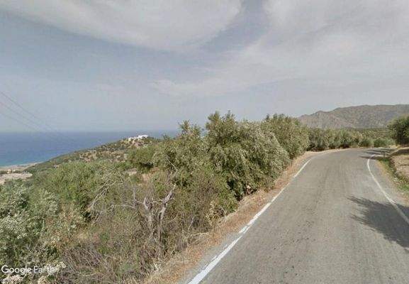 Kreta, Mochlos: Erhöhtes Baugrundstück mit Meerblick in Sfaka zu verkaufen