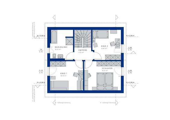 Grundrissvorschlag Dachgeschoss