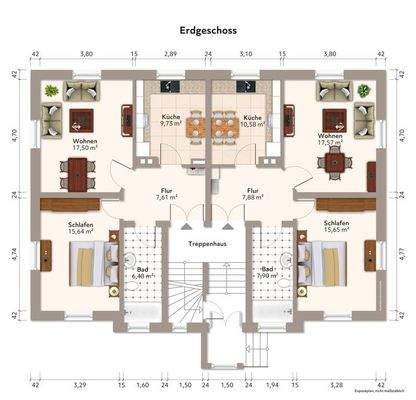 Grundriss EG Beispiel möbliert