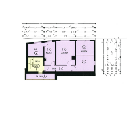 Obergeschoss Grundriss Wohnung Nr.4