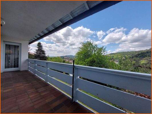 Balkon - idyllischer Blick über Bodenmais