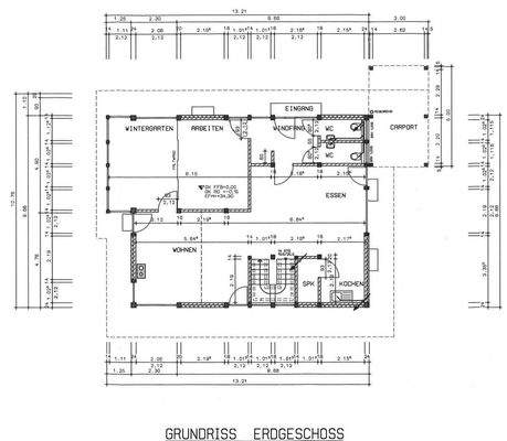 1998 Bauantrag EFH Falkensee Grundriss EG