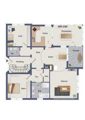 Erdgeschoss (kein Maßstab)