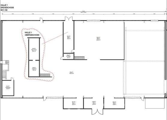 Grundriss Halle 1