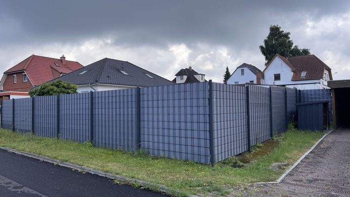 Sichtschutz von Seite Tannenstr.