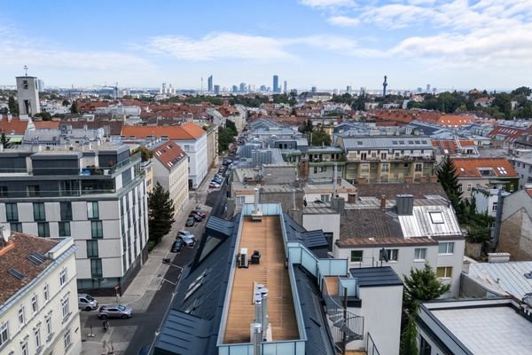 Luftaufnahme Dachterrasse