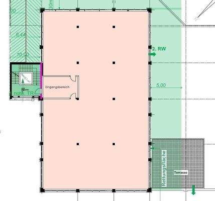 Grundriss-Ausschnitt Hansehof Eingangsbereich