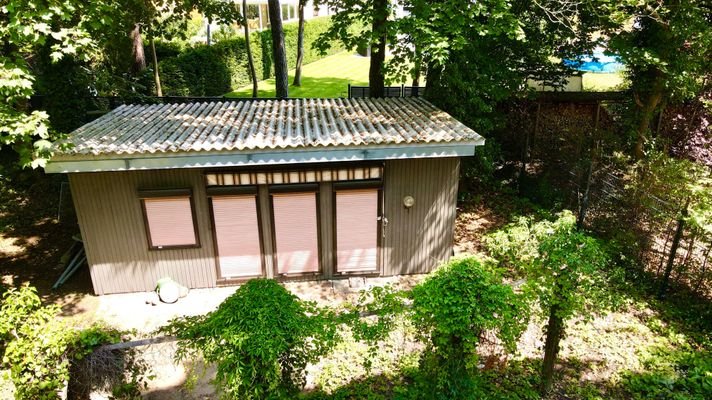 Blick auf das Wochenendhaus