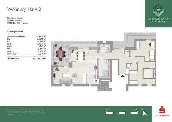 Grundriss Wohnung 2.6