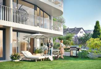 Terrasse-Grünfläche