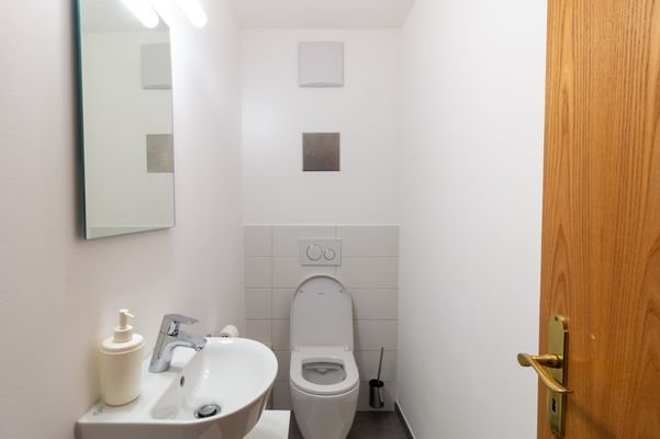 Das komplett renovierte WC