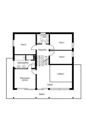 Grundrissplan Dachgeschoss Nr. 3a