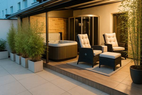 Wellnessoase auf der Dachterrasse