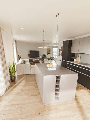 Moderne Küche mit Insel