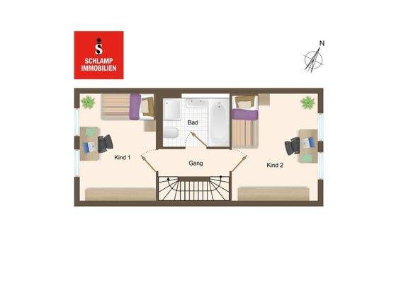 Grundriss Obergeschoss WE4