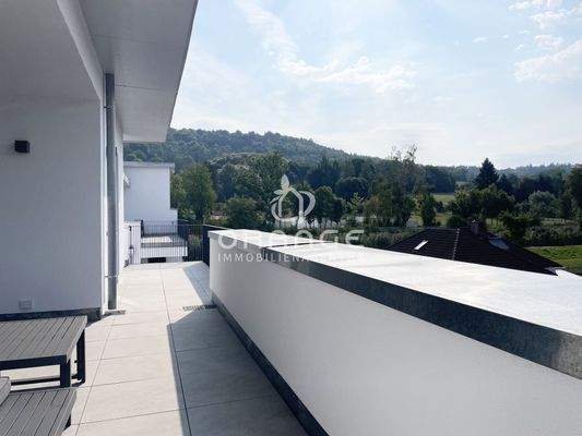 Auf der nach Süden ausgerichteten Dachterrasse geniessen Sie die Sonne...