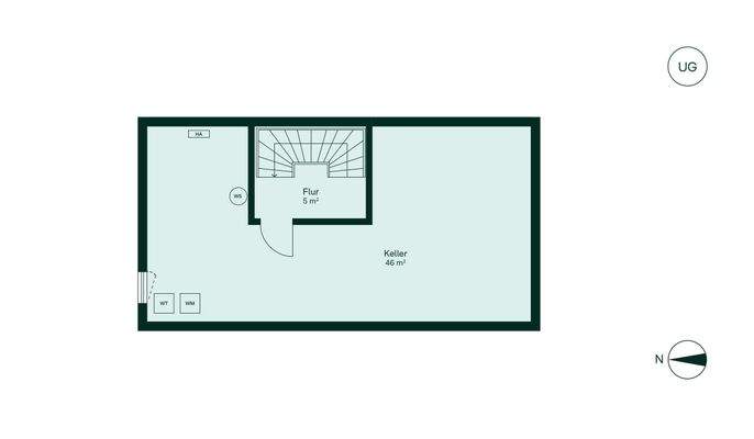 Zusätzlicher Stauraum im Untergeschoss