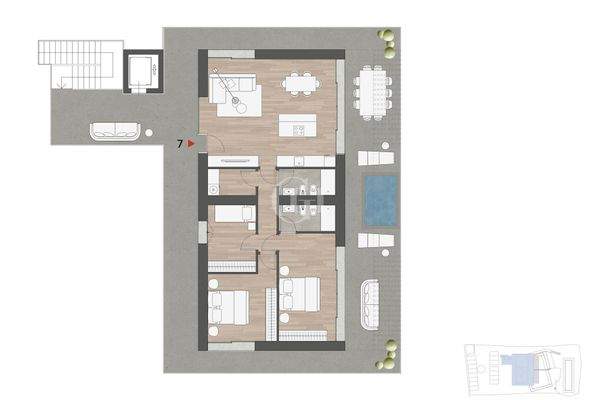 Grundriss Penthouse