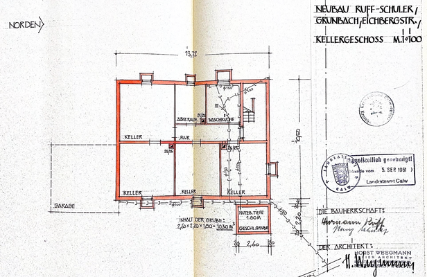 Grundriss Untergeschoss